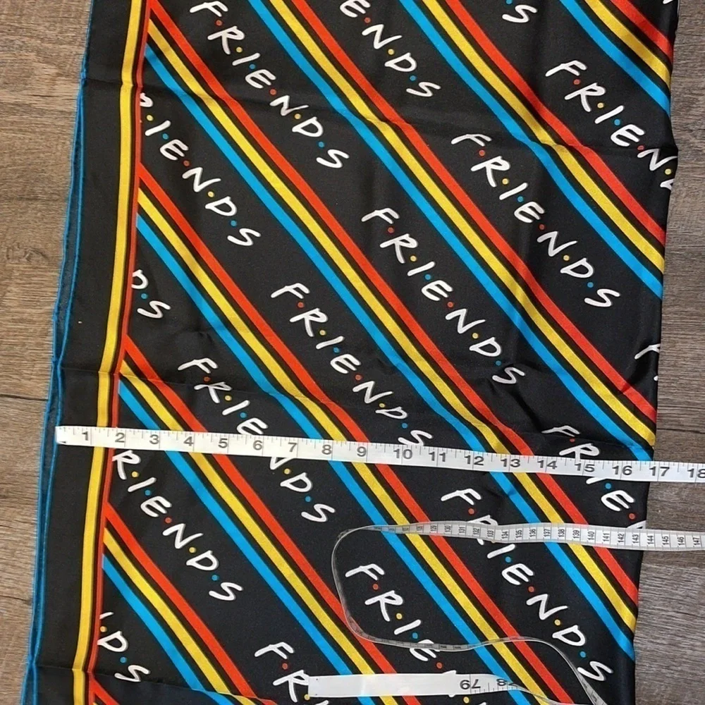 Friends TV Show Large Square Silk Scarf Striped